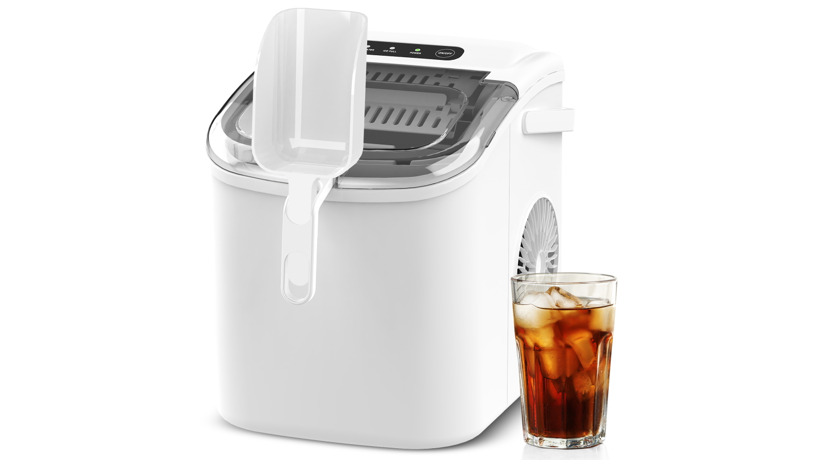 Advwin 12kg Ice Maker Machine with Portable Handle - White