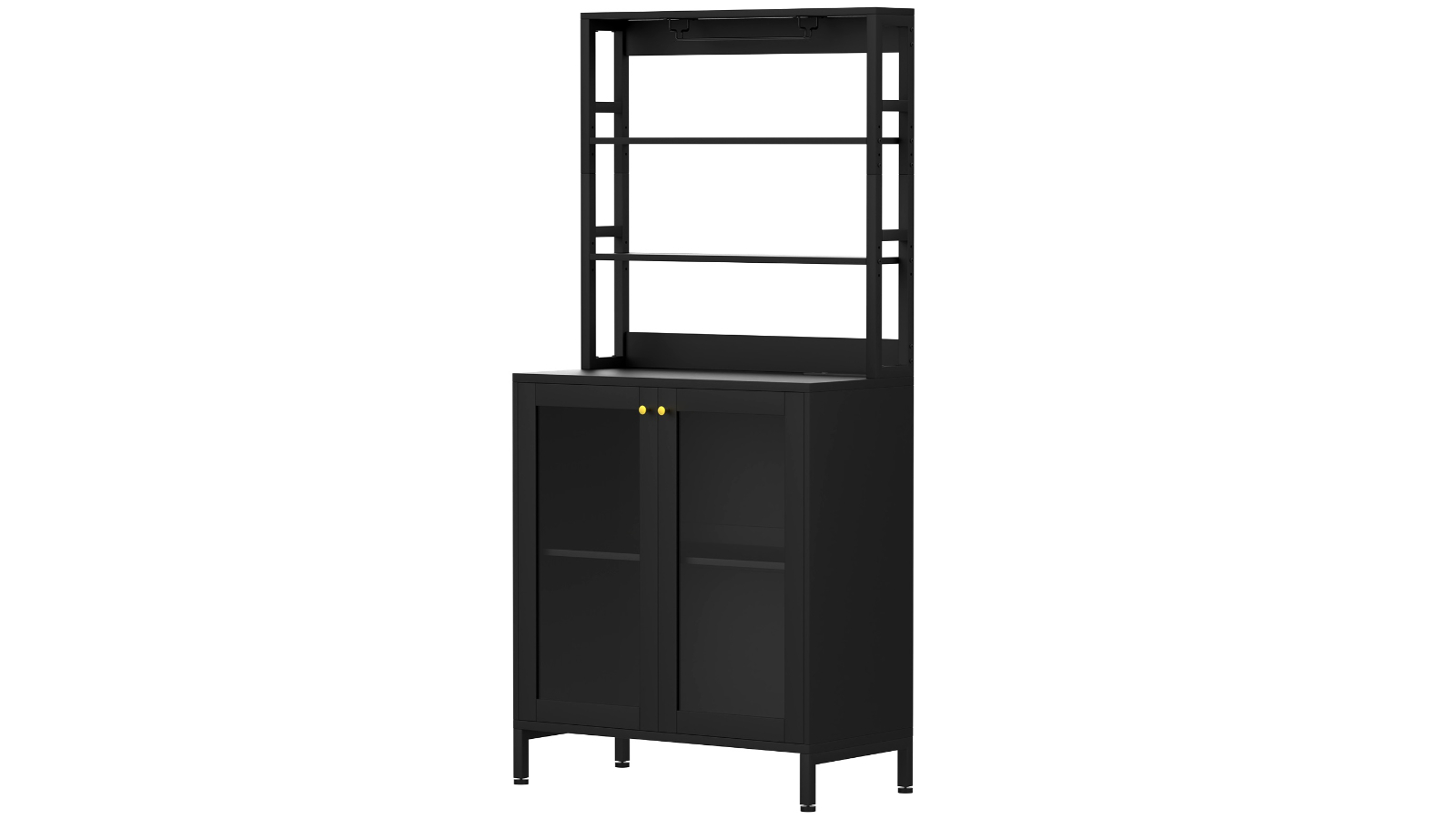 Advwin 170cm Tall Wine LED Cabinet with Charging Station - Black