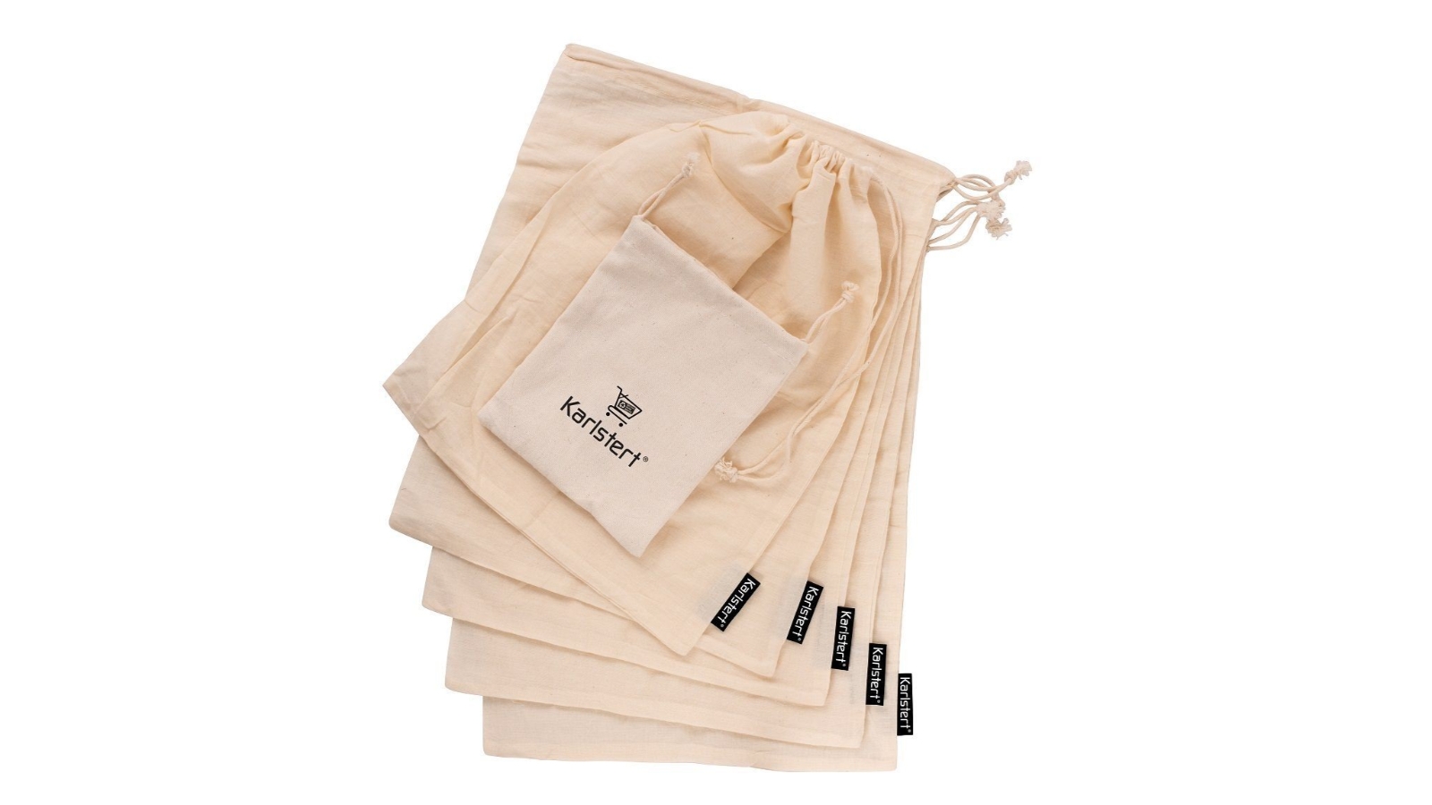 Karlstert Set 5 Cotton Muslin Produce Bags