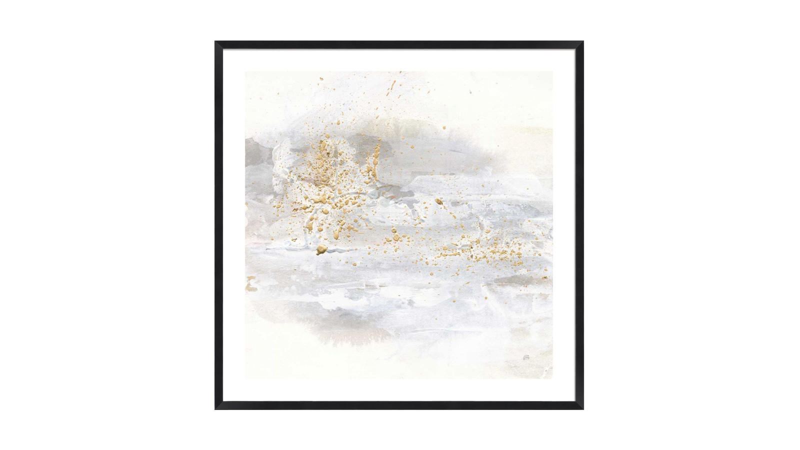 La Grolla Winter Gold IV Black Frame Wall Art - 54 x 54cm