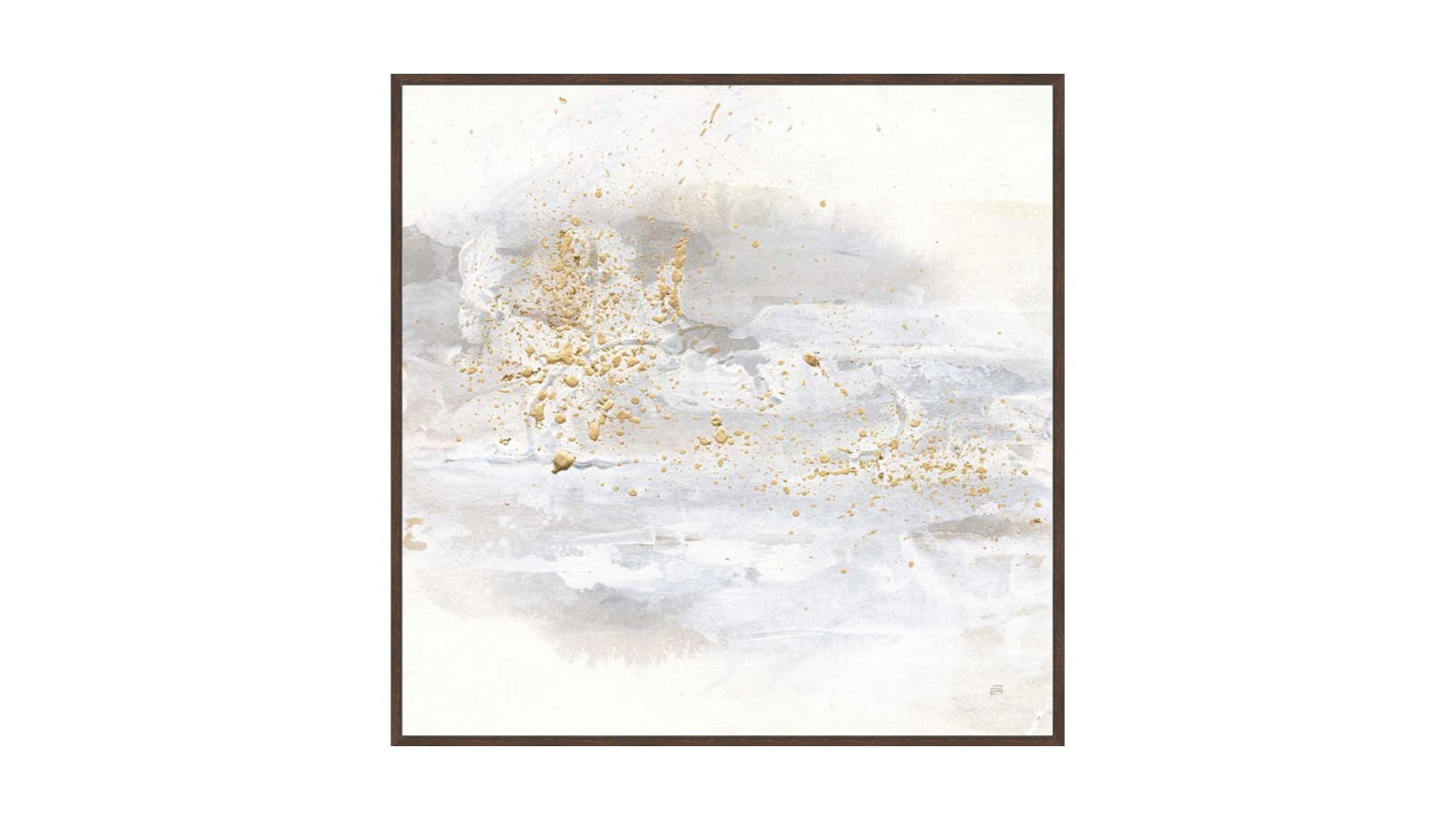 La Grolla Winter Gold IV Walnut Gallery Wall Art - 87 x 87cm
