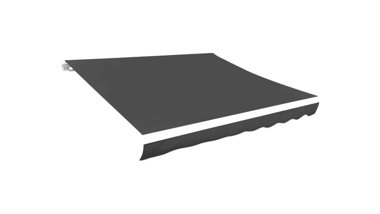 vidaXL Anthracite Canvas Awning Top Sunshade - 500 x 300cm