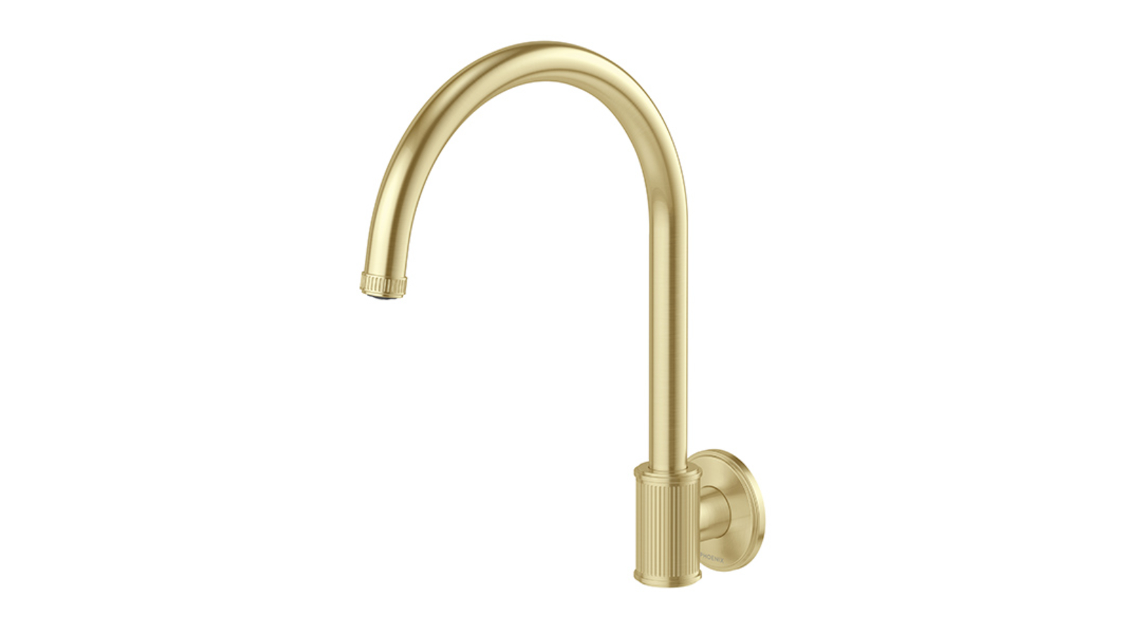 Phoenix Wiltern 180mm Wall Sink Outlet - Brushed Gold