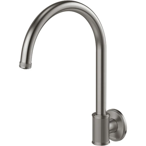 Phoenix Wiltern 180mm Wall Sink Outlet - Brushed Carbon