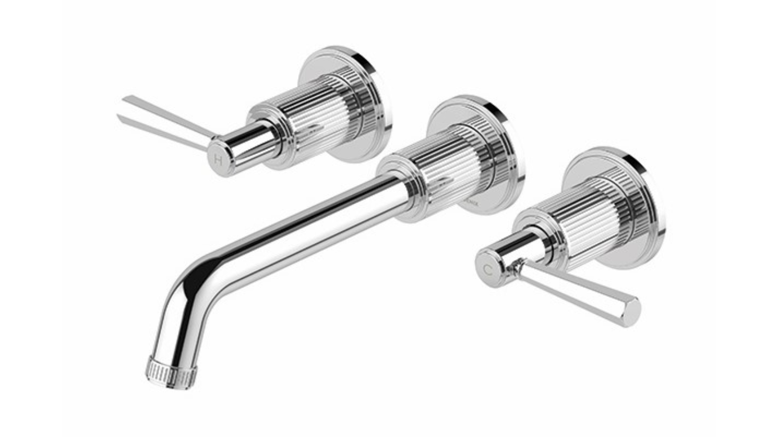 Phoenix Wiltern 190mm Wall Basin/Bath Tap Set - Chrome