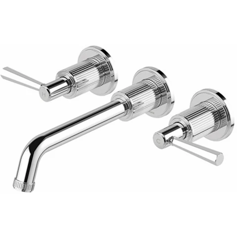 Phoenix Wiltern 190mm Wall Basin/Bath Tap Set - Chrome