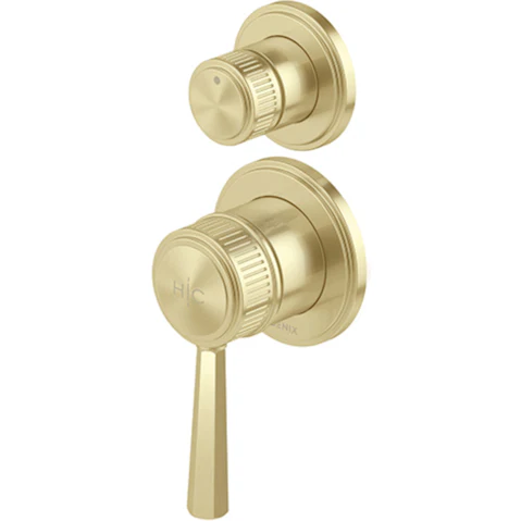 Phoenix Wiltern SwitchMix Shower/Bath Diverter Mixer Complete Kit - Brushed Gold