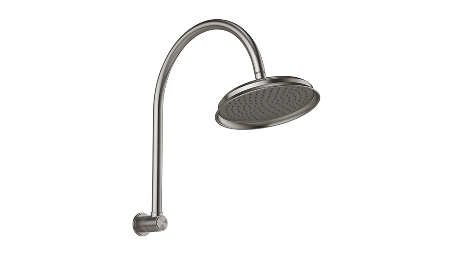 Phoenix Wiltern High-Rise Shower Arm and Rose - Brushed Carbon