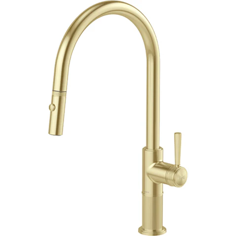 Phoenix Wiltern Pull Out Sink Mixer - Brushed Gold