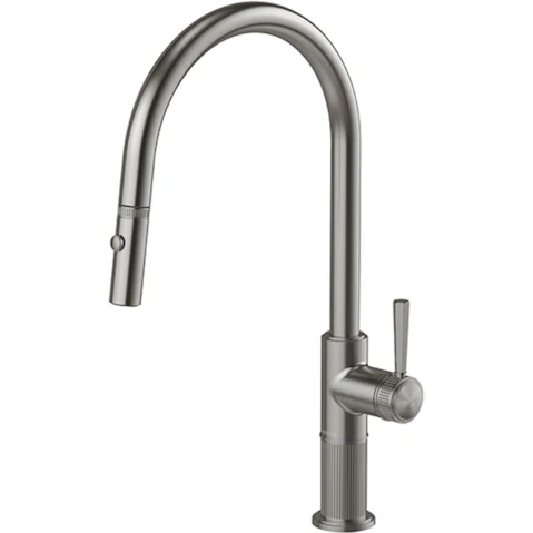 Phoenix Wiltern Pull Out Sink Mixer - Brushed Carbon