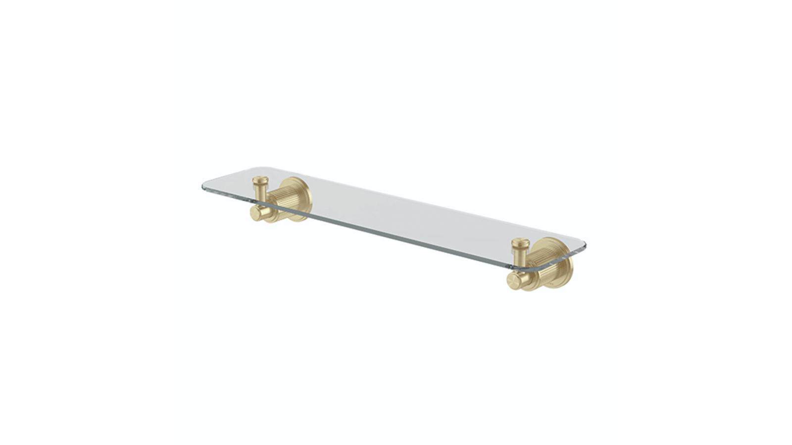 Phoenix Wiltern 450mm Glass Shelf - Brushed Gold
