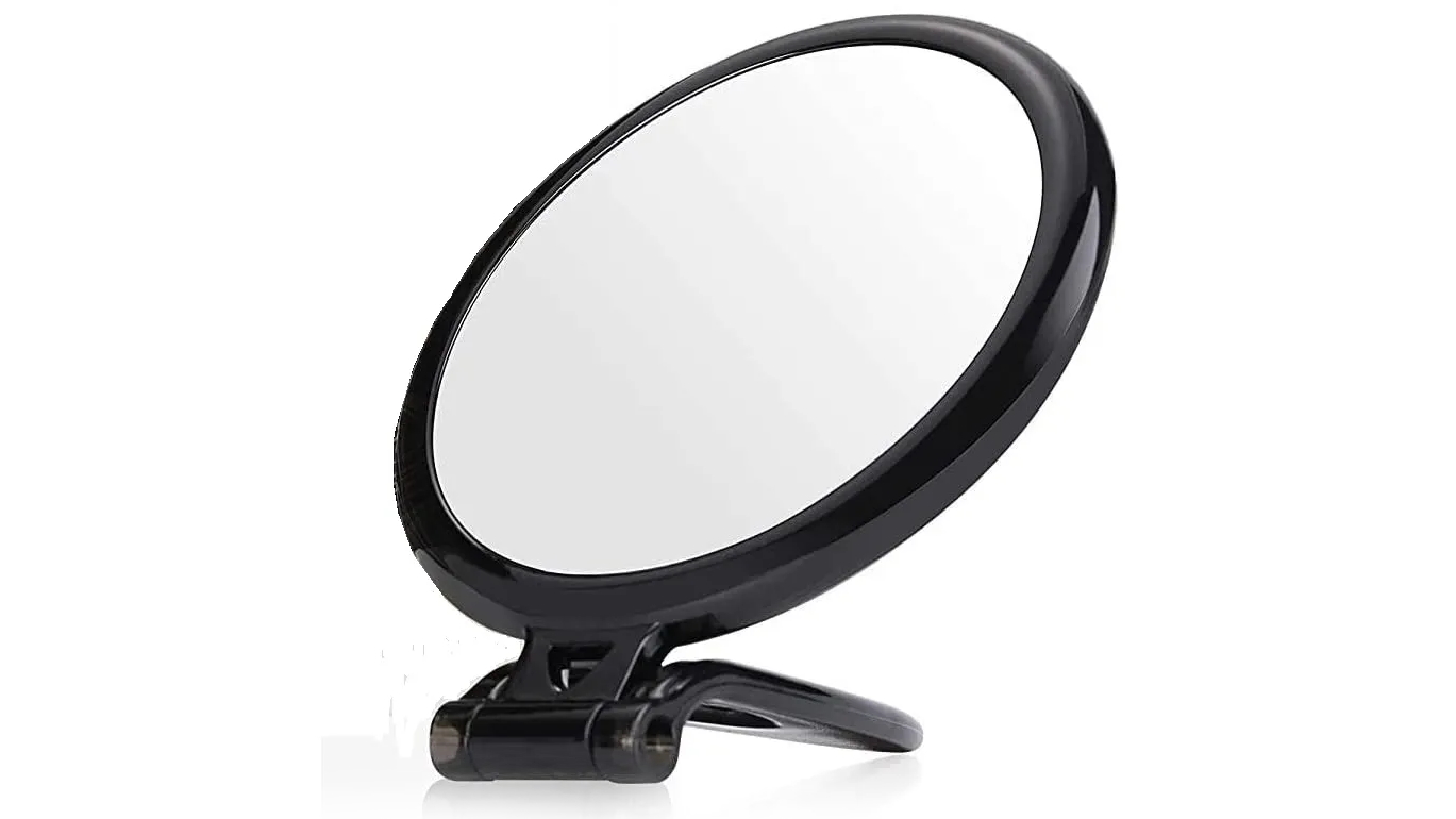 Vikus 12.5cm Two Sided Use 20X Magnifying Hand Mirror - Black
