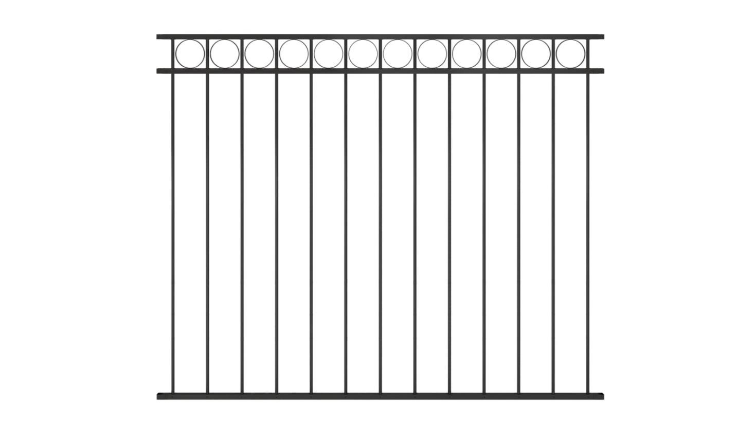 vidaXL Black Steel Fence Panel 
