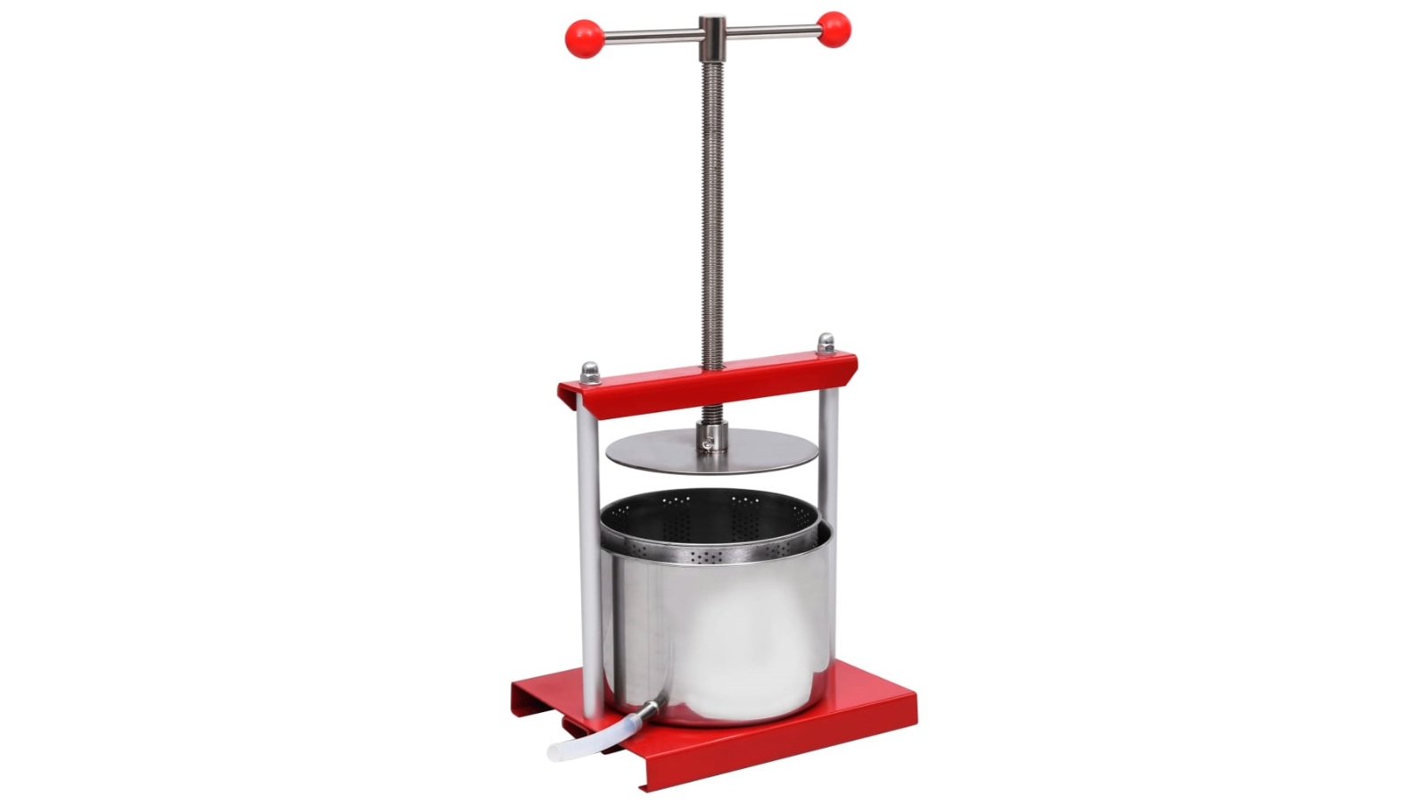 vidaXL 6 Litre Stainless Steel Fruit and Wine Press