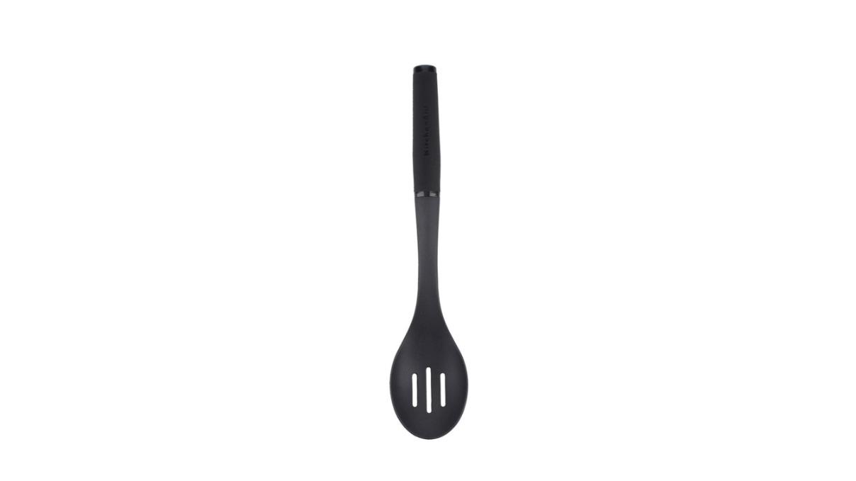 KitchenAid Nylon Soft Touch Slotted Spoon - Black