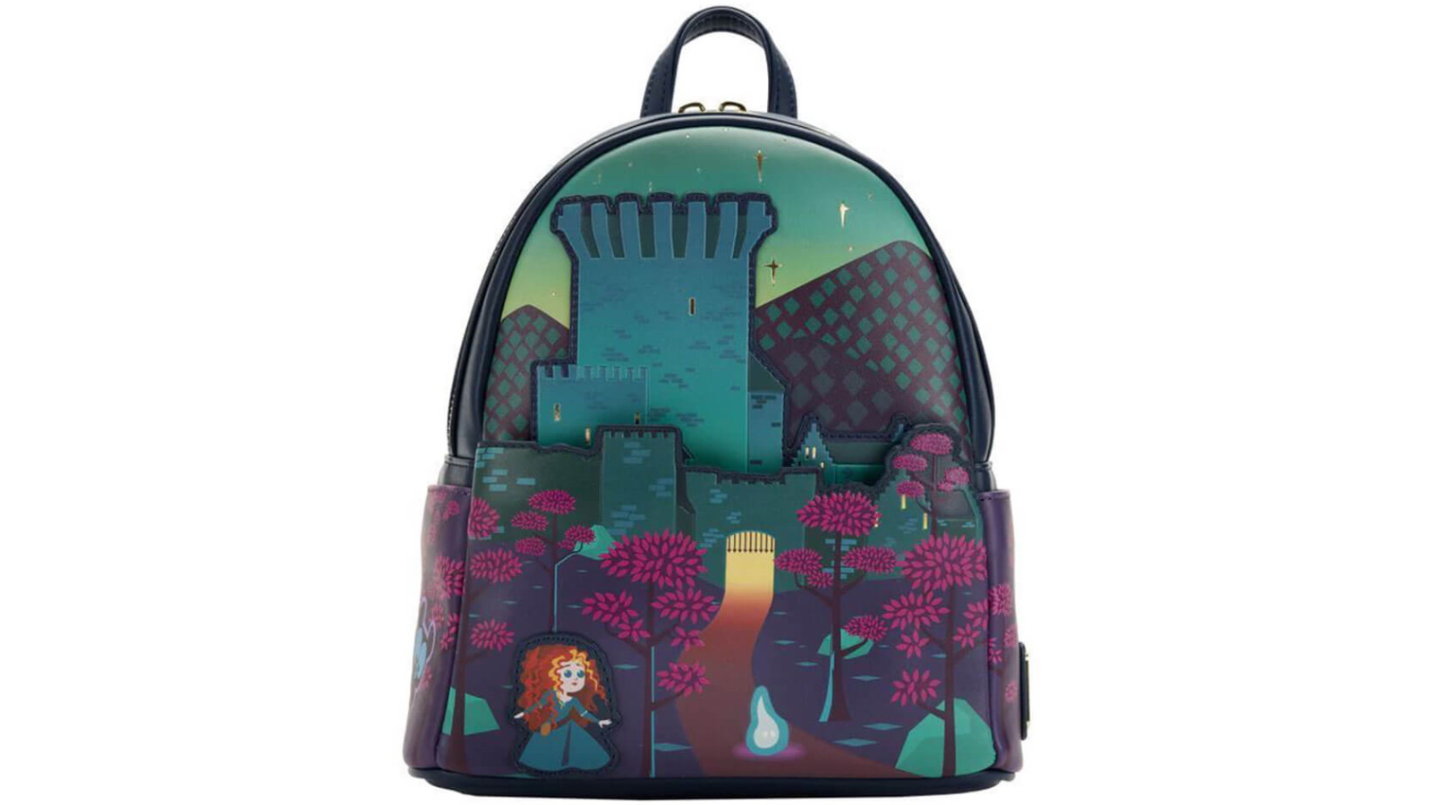 Disney Princess Castle Series Faux Leather Brave Loungefly Mini Backpack