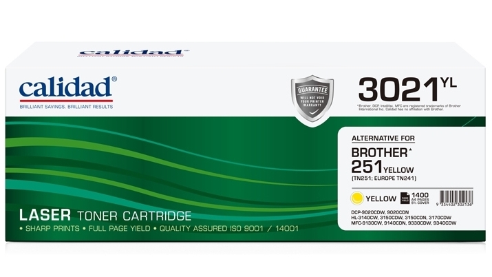 Calidad Brother TN-251 Yellow Laser Toner Cartridge