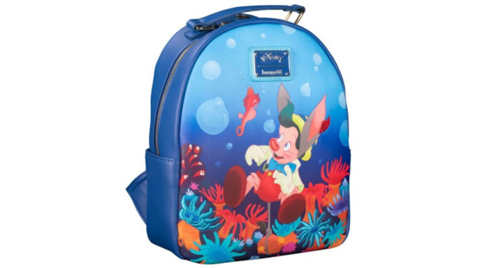 Pinocchio (1940) Coral 12-inch Faux Leather Mini Backpack