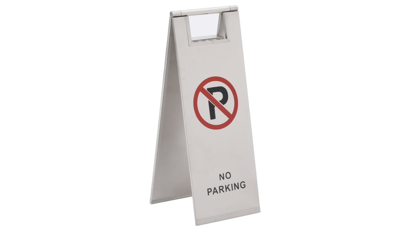 vidaXL Stainless Steel Folding Parking Sign