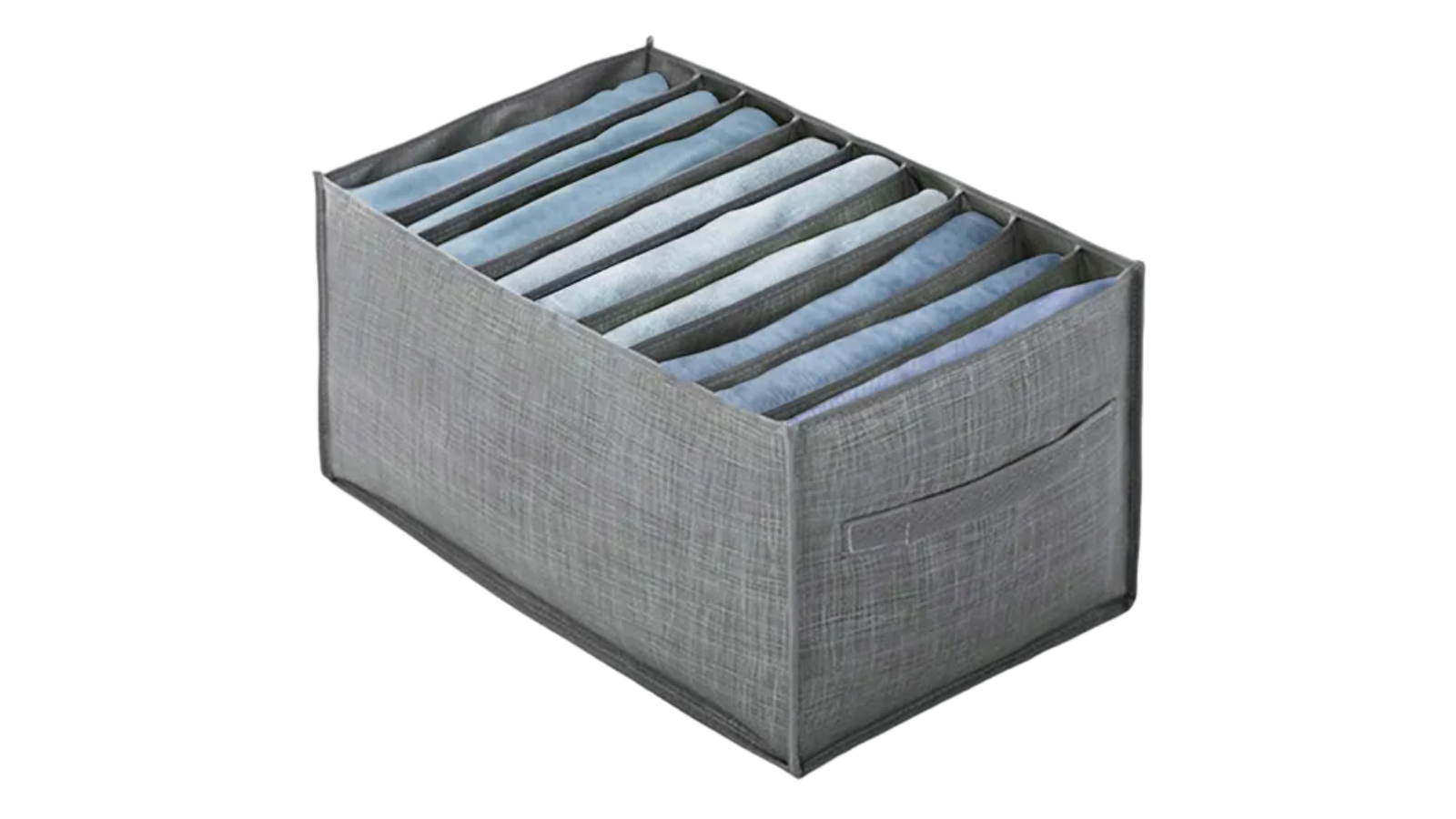 NNEOBA 5 Piece Grey 9-Grid Closet Storage Organizer Box Cabinet Drawer Set
