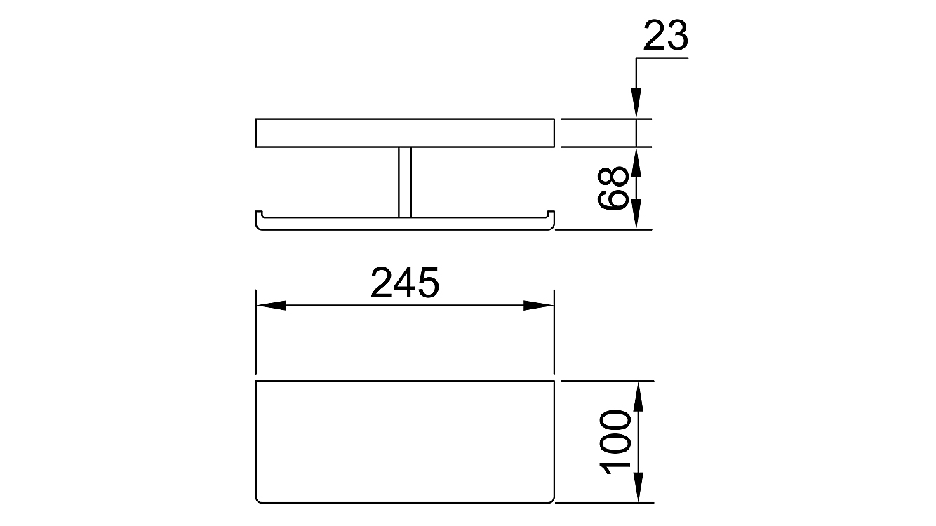 Arcisan Zara Matte Black Toilet Roll Holder with Shelf Harvey Norman