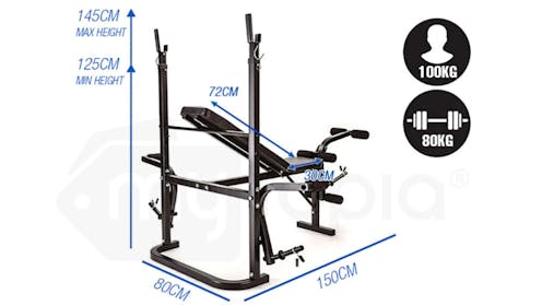 Proflex in Weight Bench Press Multi-Station Equipment Set