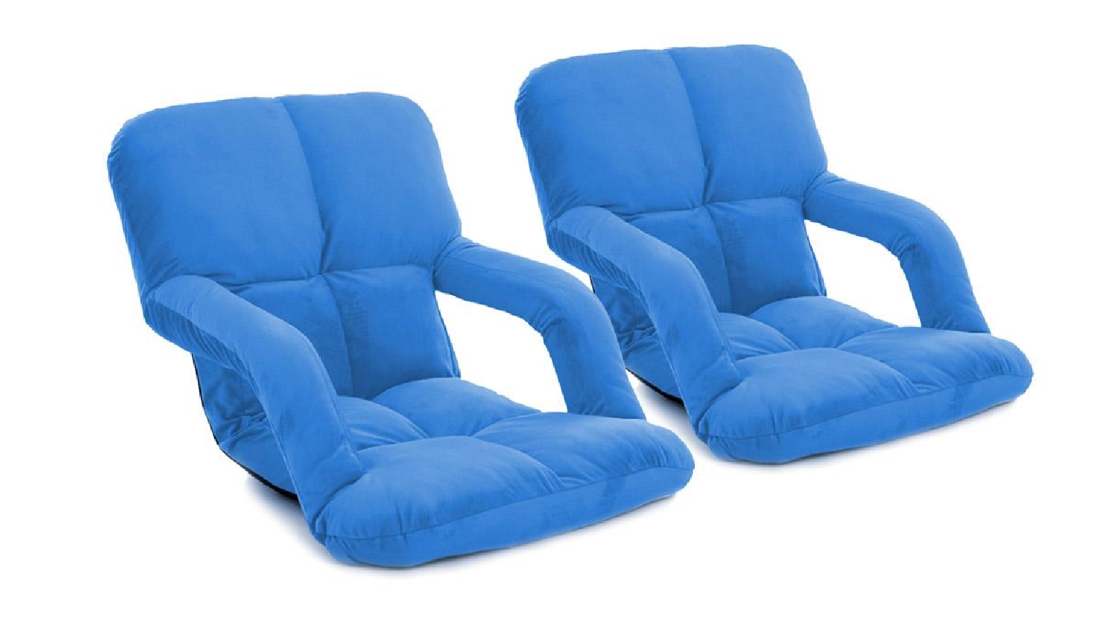 Soga 2x Floor Recliner Lazy Chair with Armrest - Blue