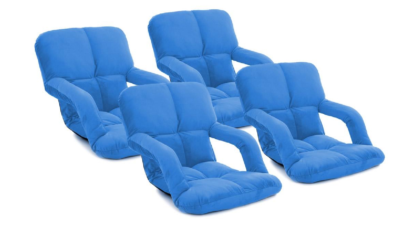 Soga 4x Floor Recliner Lazy Chair with Armrest - Blue