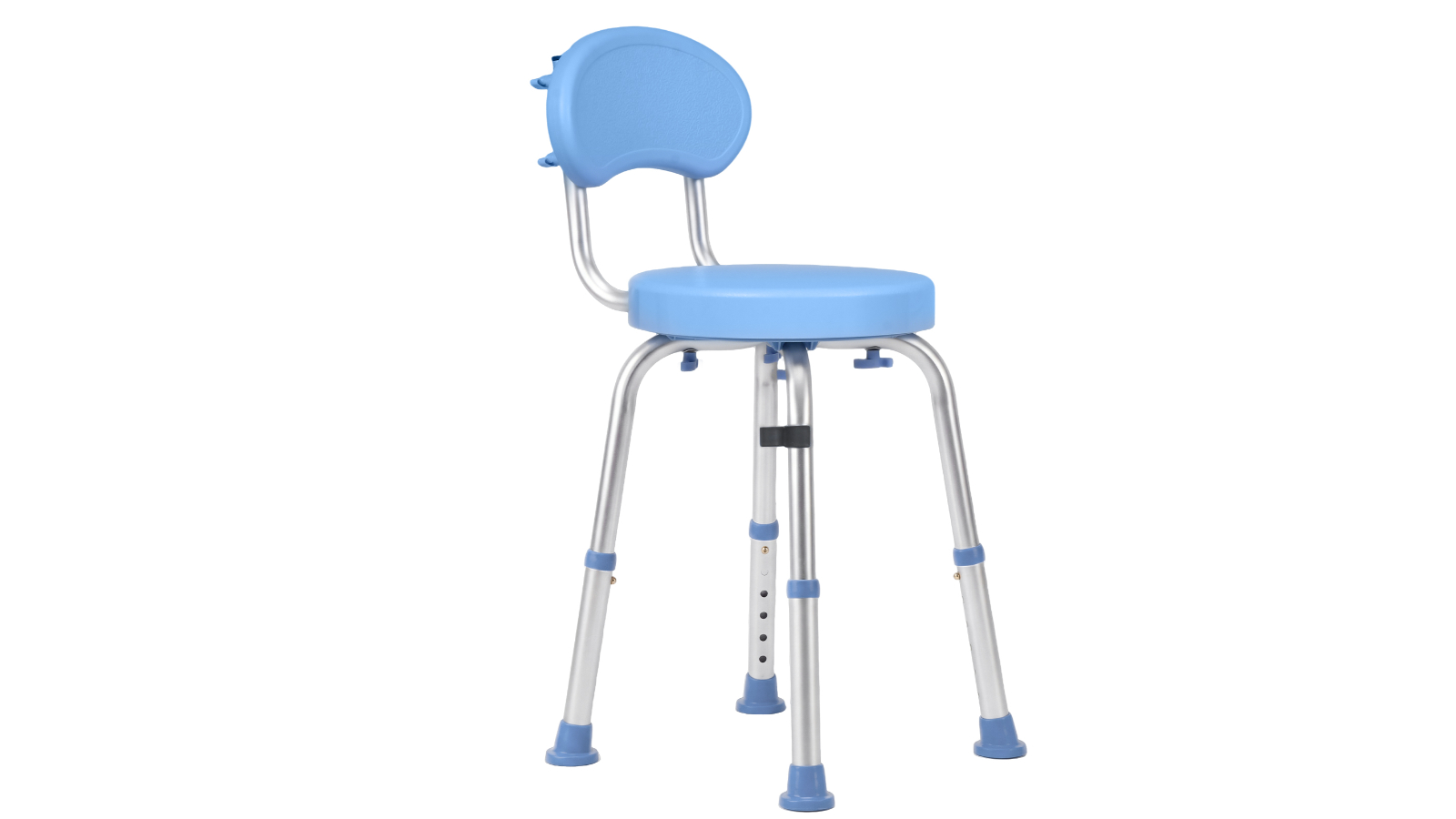 Advwin 6-Level 360 Degree Swivel Non-Slip Rubber Feet Shower Chair - Blue