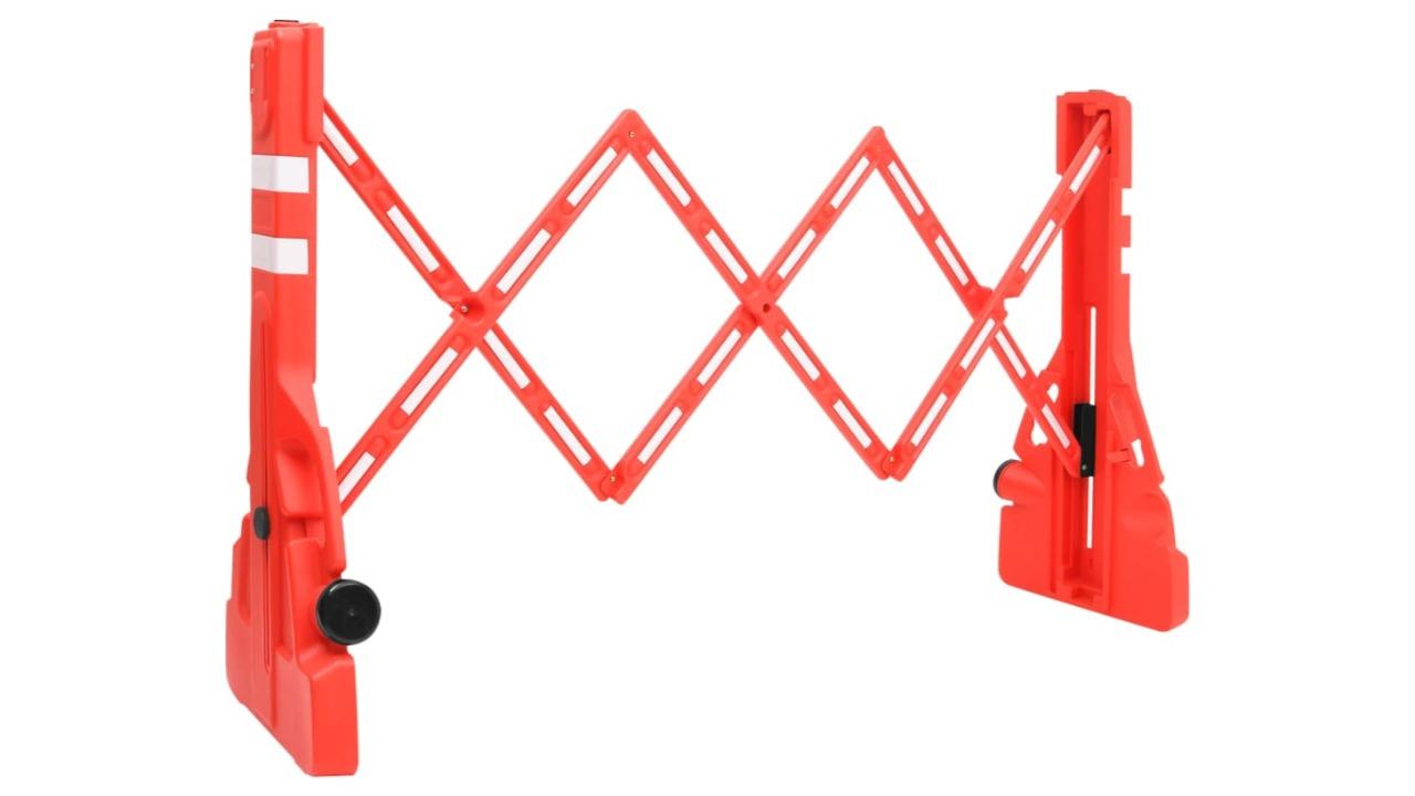 vidaXL Red Folding Traffic Barrier - 210 x 50 x 105cm