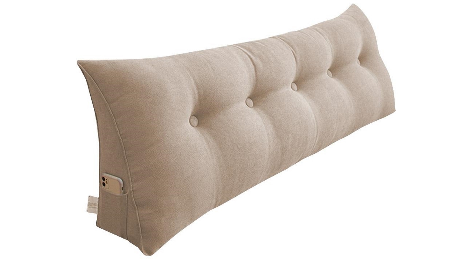 SOGA 150cm Beige Triangular Wedge Bed Pillow Headboard Backrest Bedside Tatami Cushion Home Decor