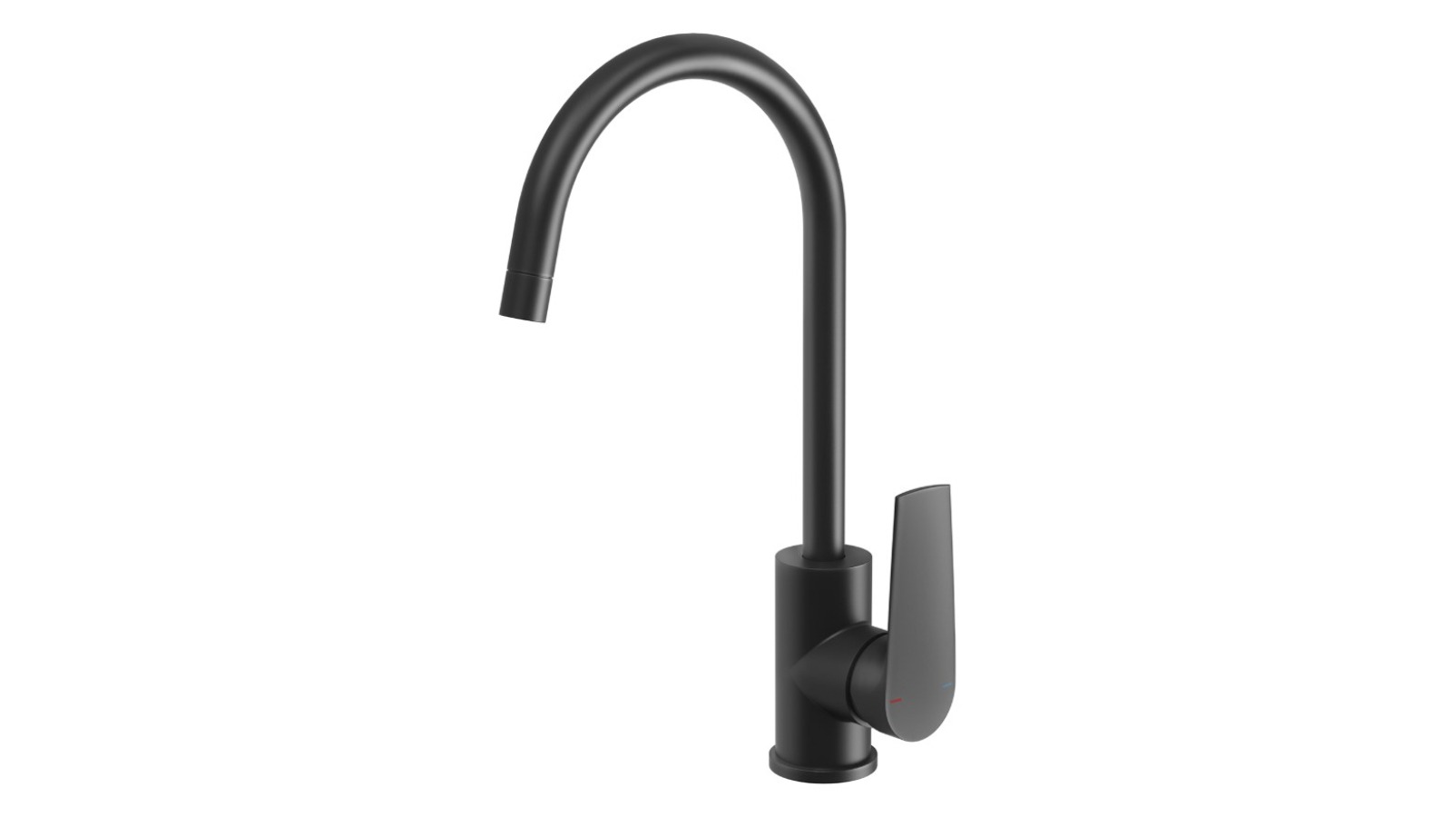 Phoenix Arlo 200mm Gooseneck Lead-Free Sink Mixer - Matte Black