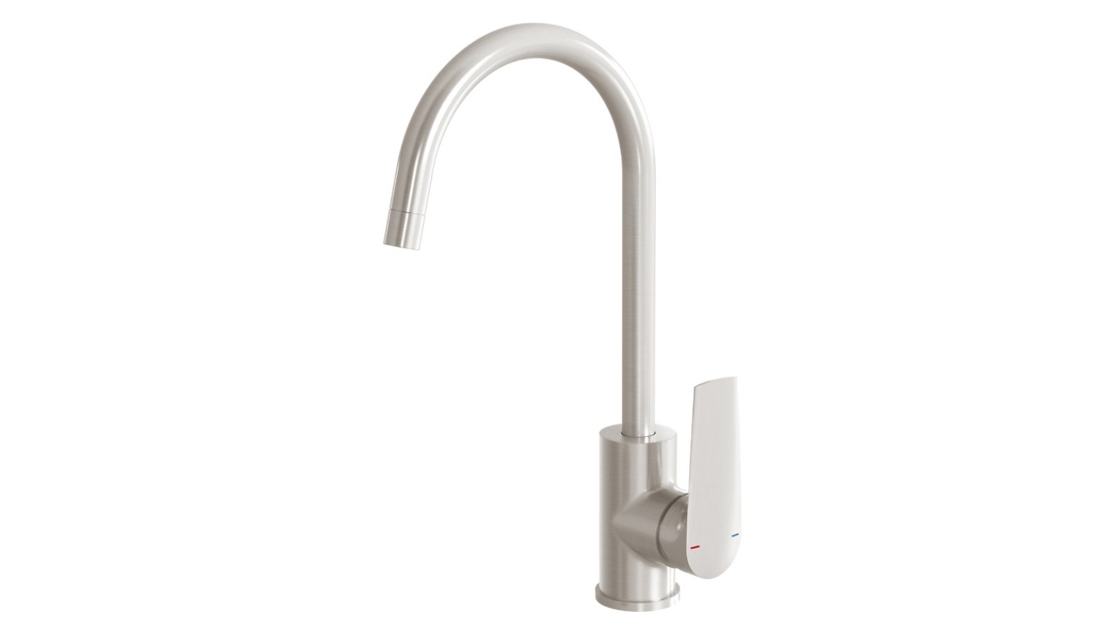 Phoenix Arlo 200mm Gooseneck 6 Star Lead-Free Sink Mixer - Brushed Nickel