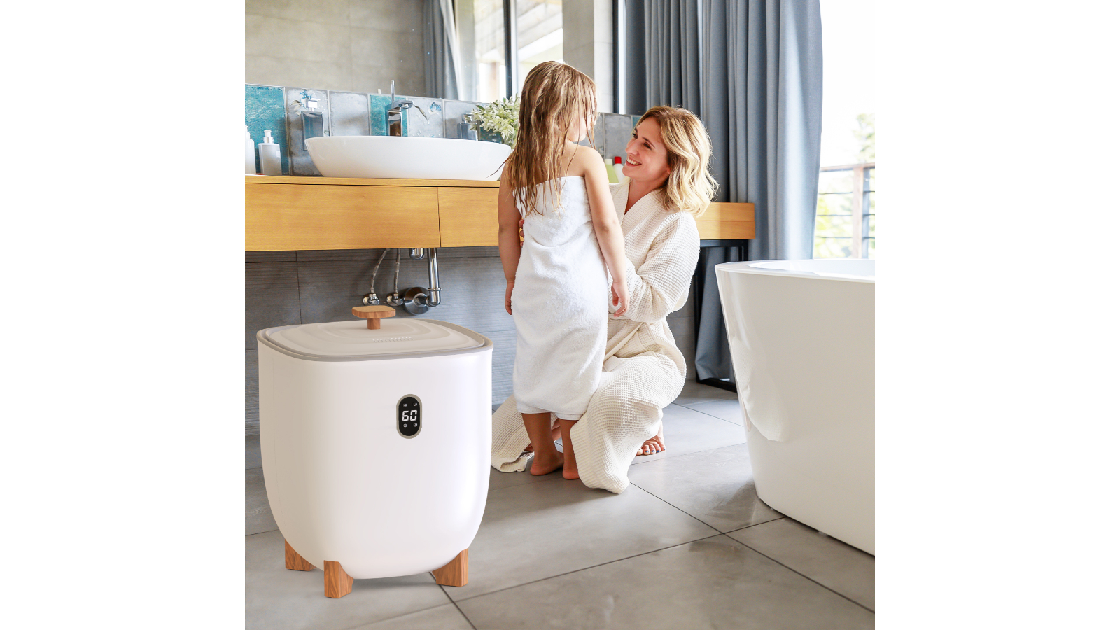 Advwin 25 Litre Towel Warmer Bucket for Bathroom Harvey Norman