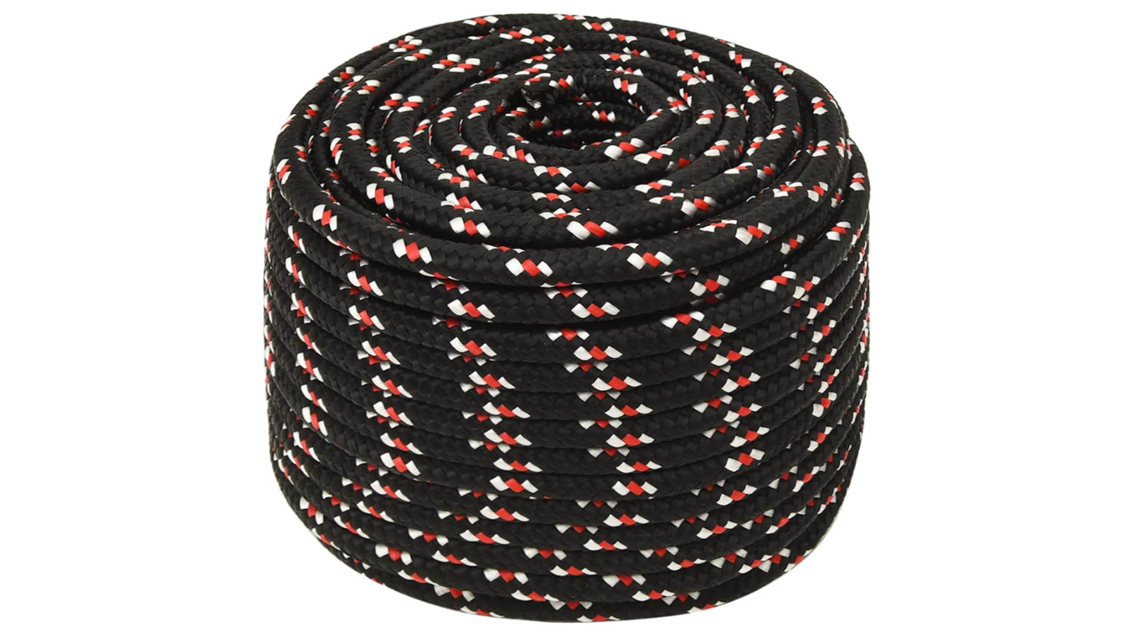 vidaXL Black Polypropylene Boat Rope