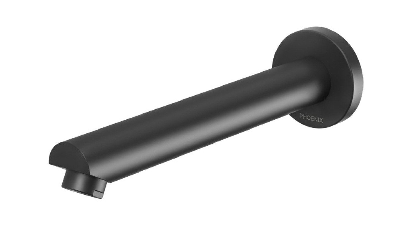 Phoenix 180mm Pina Wall Bath Outlet - Matte Black