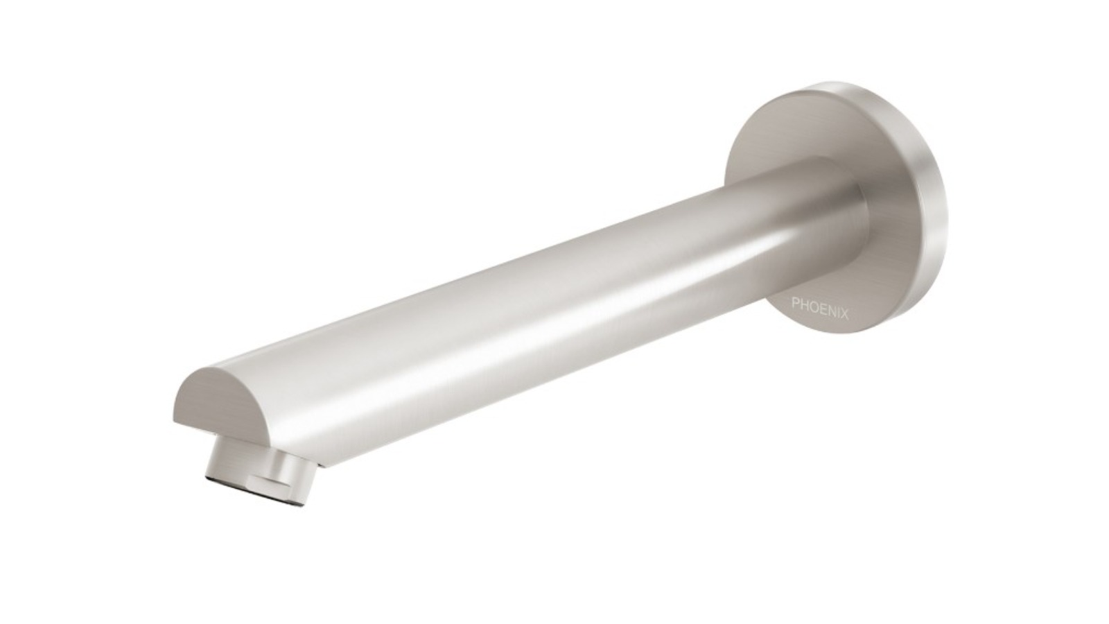 Phoenix 180mm Pina Wall Bath Outlet - Brushed Nickel