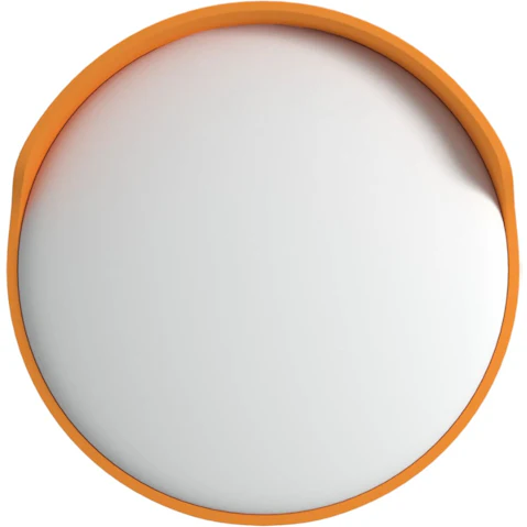 vidaXL Polycarbonate 30cm Outdoor Convex Traffic Mirror - Orange