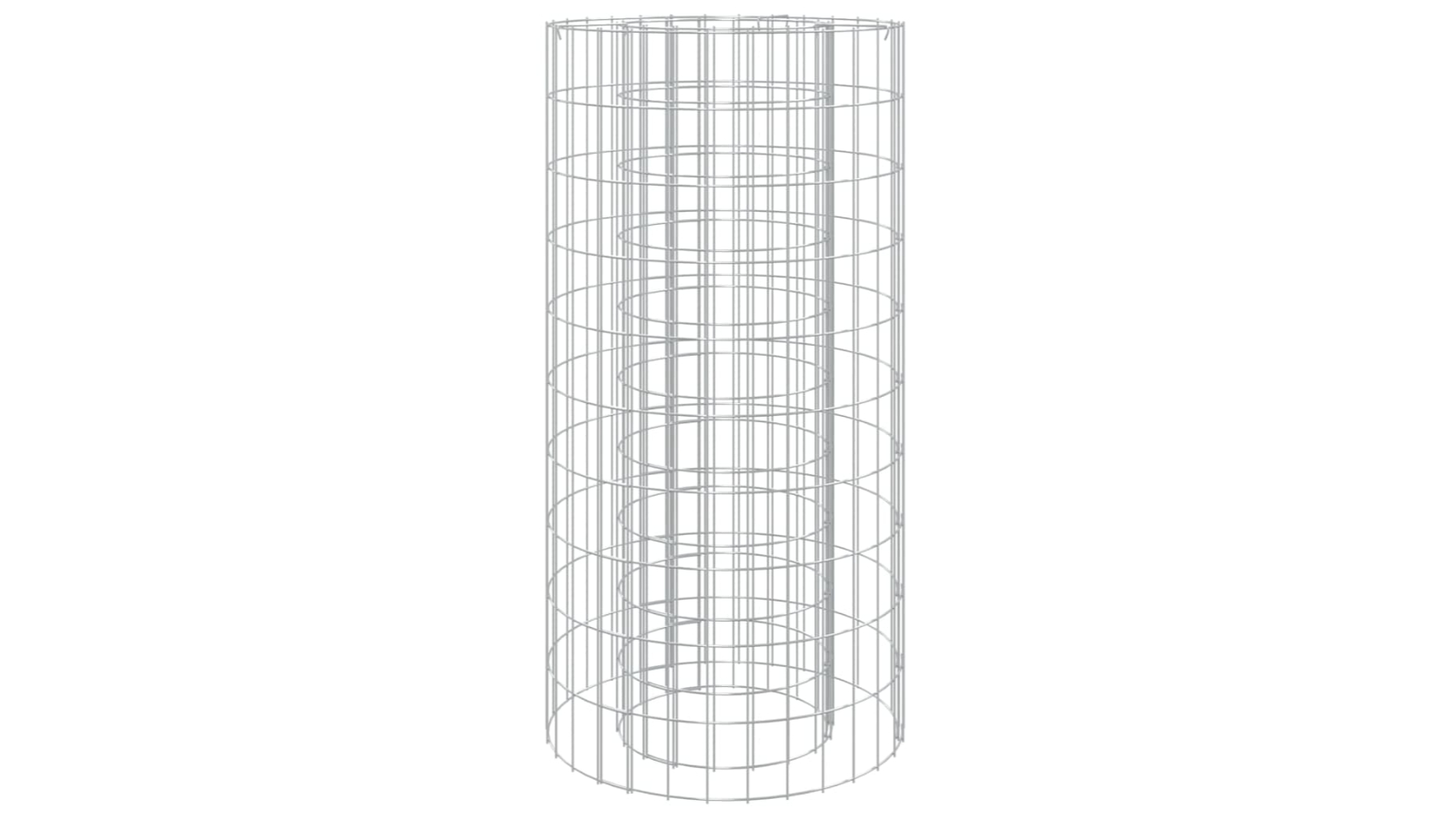 vidaXL Galvanised Iron Gabion Fire Pit