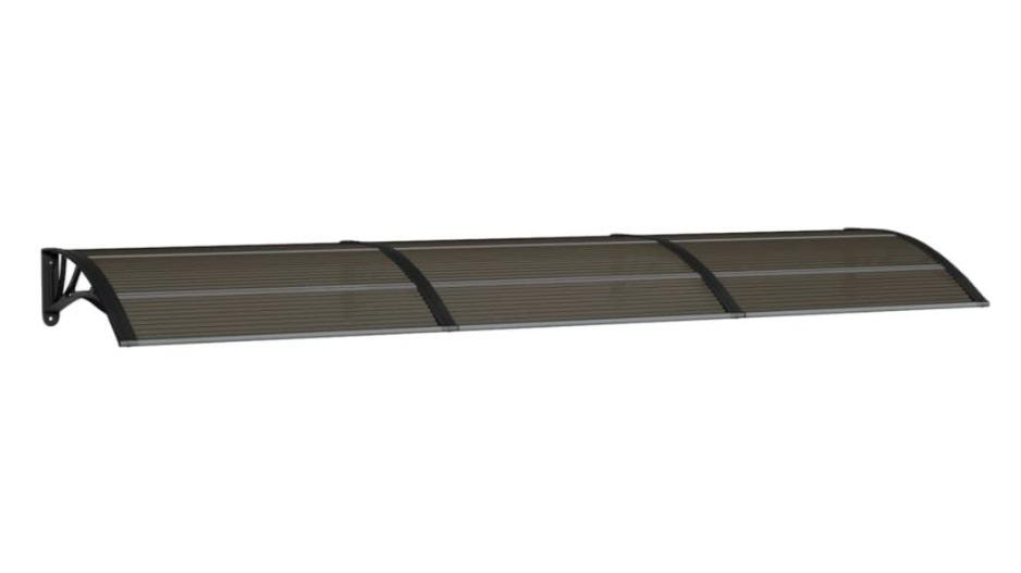 vidaXL Black Polycarbonate Door Canopy - 300 x 75cm