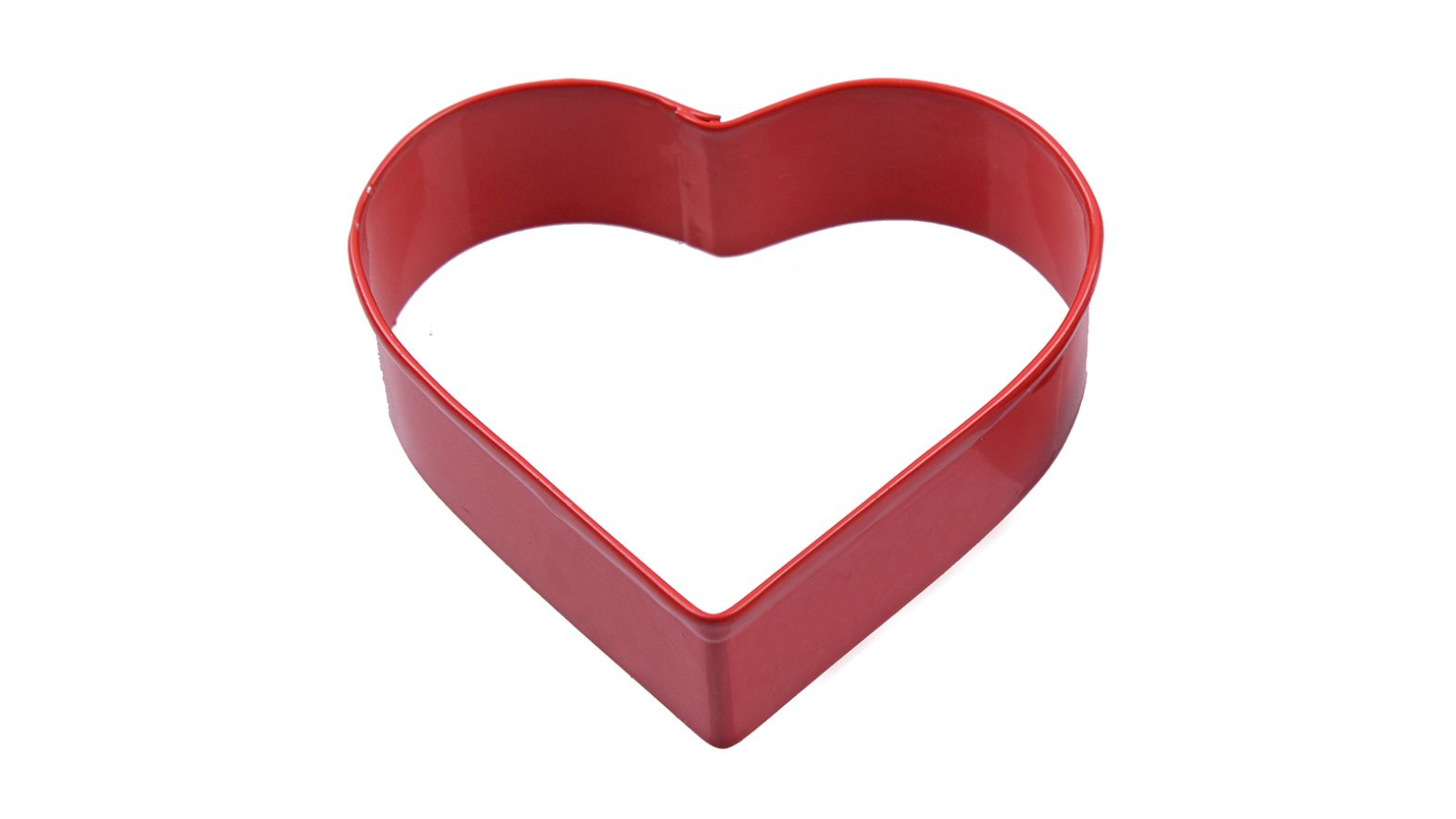Bakeria R and M Heart Polyresin Coated Steel Biscuit Baking Mould Cookie Cutter - Red