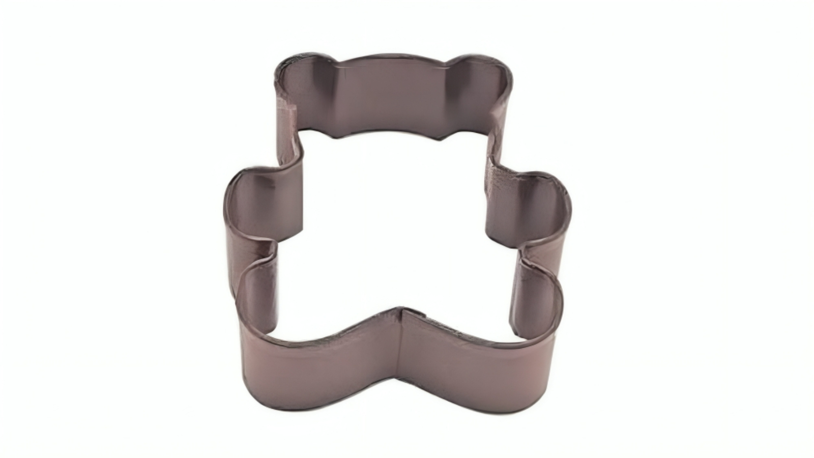 Bakeria R and M Teddy Bear Polyresin Coated Steel Bake Mould Cookie Cutter - Brown