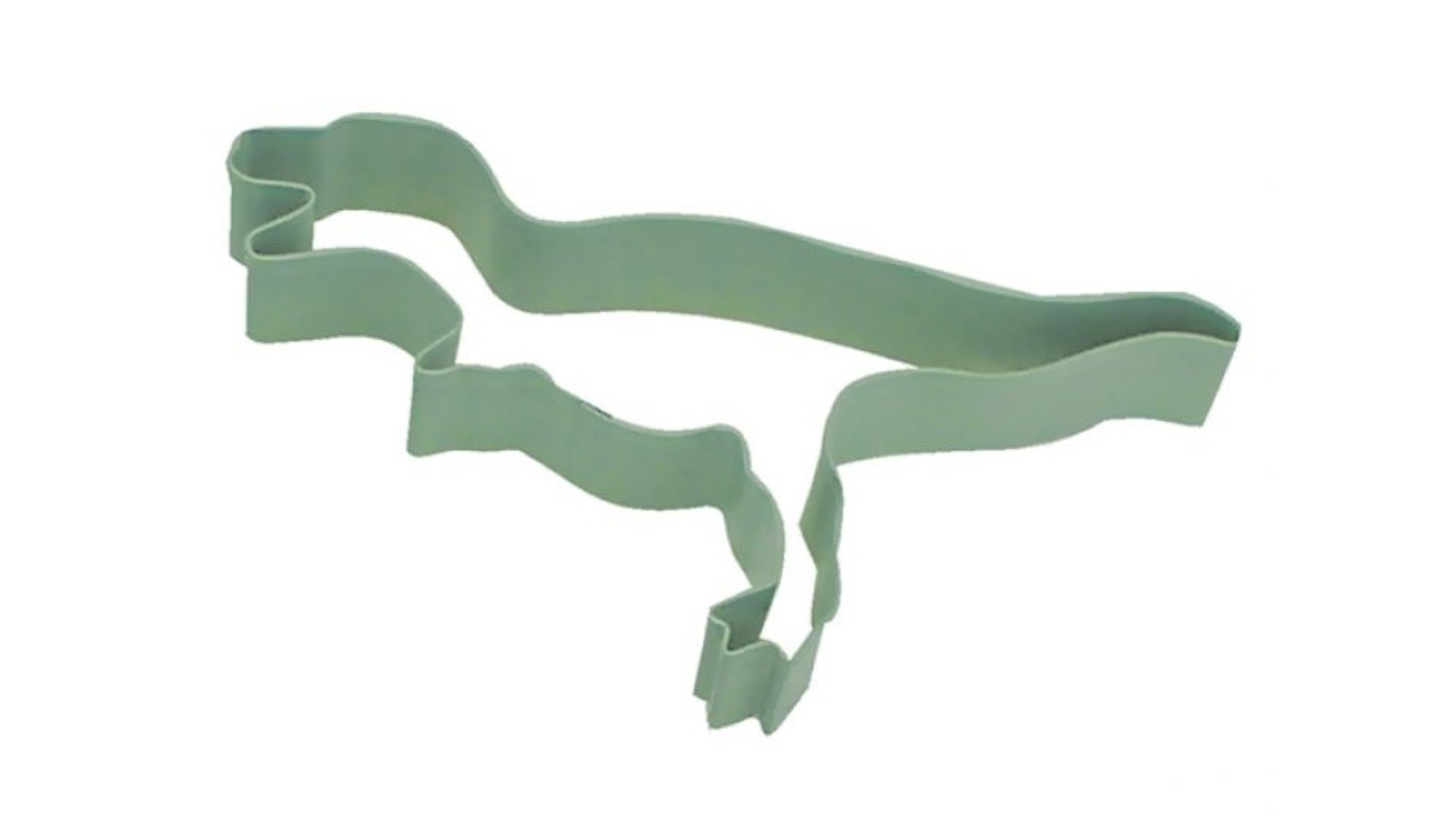 Bakeria R and M Tyrannosaurus Rex Polyresin Coated Steel Mould Cookie Cutter - Mint