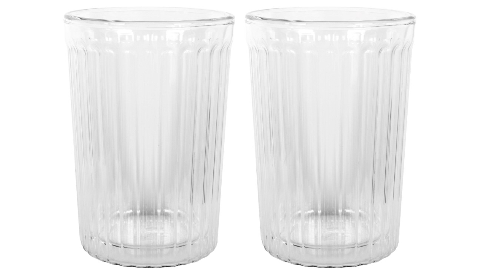 Avanti Rigato Double Wall 350ml Glass - Set of 2