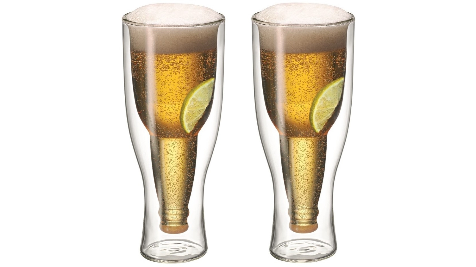 Avanti Set of 2 Top Up Twin Wall Beer Glass - 400ml