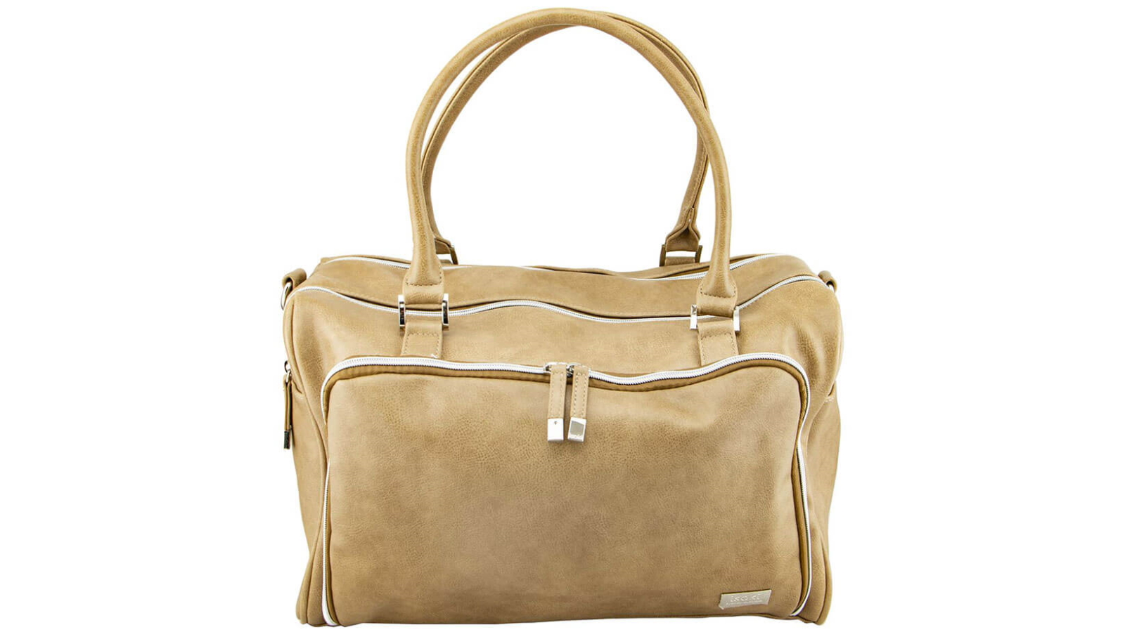 Isoki Double Zip Satchel Nappy Bag - Latte