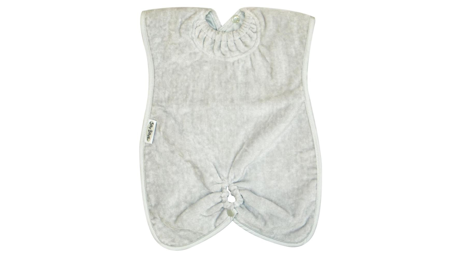 Cross Silly Billyz Towel Highchair Hugger Bib - Silver