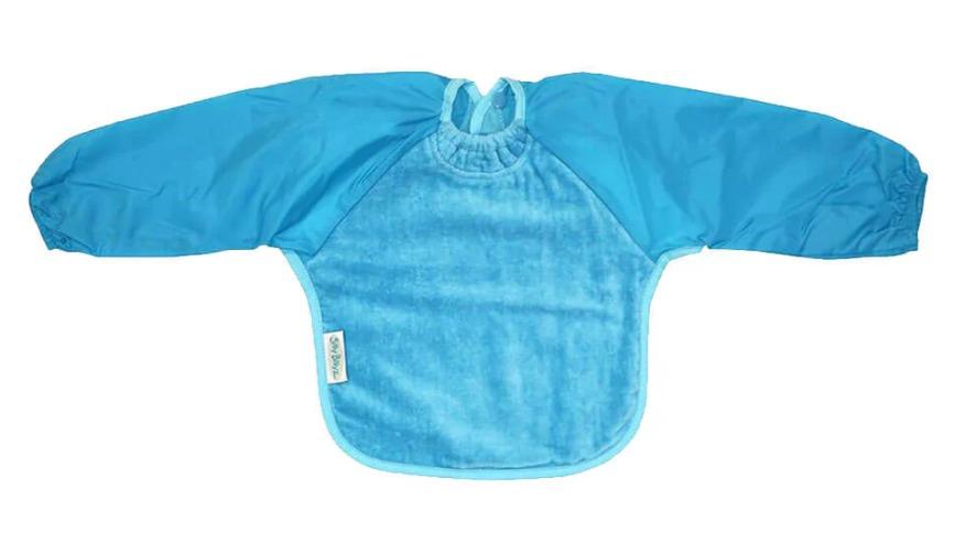 Cross Small Silly Billyz Long Sleeve Towel Bib - Aqua