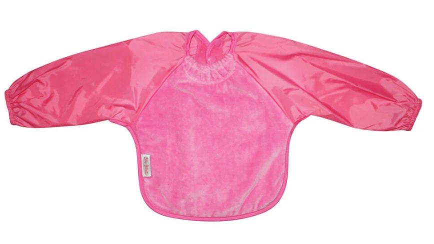 Cross Small Silly Billyz Long Sleeve Towel Bib - Cerise