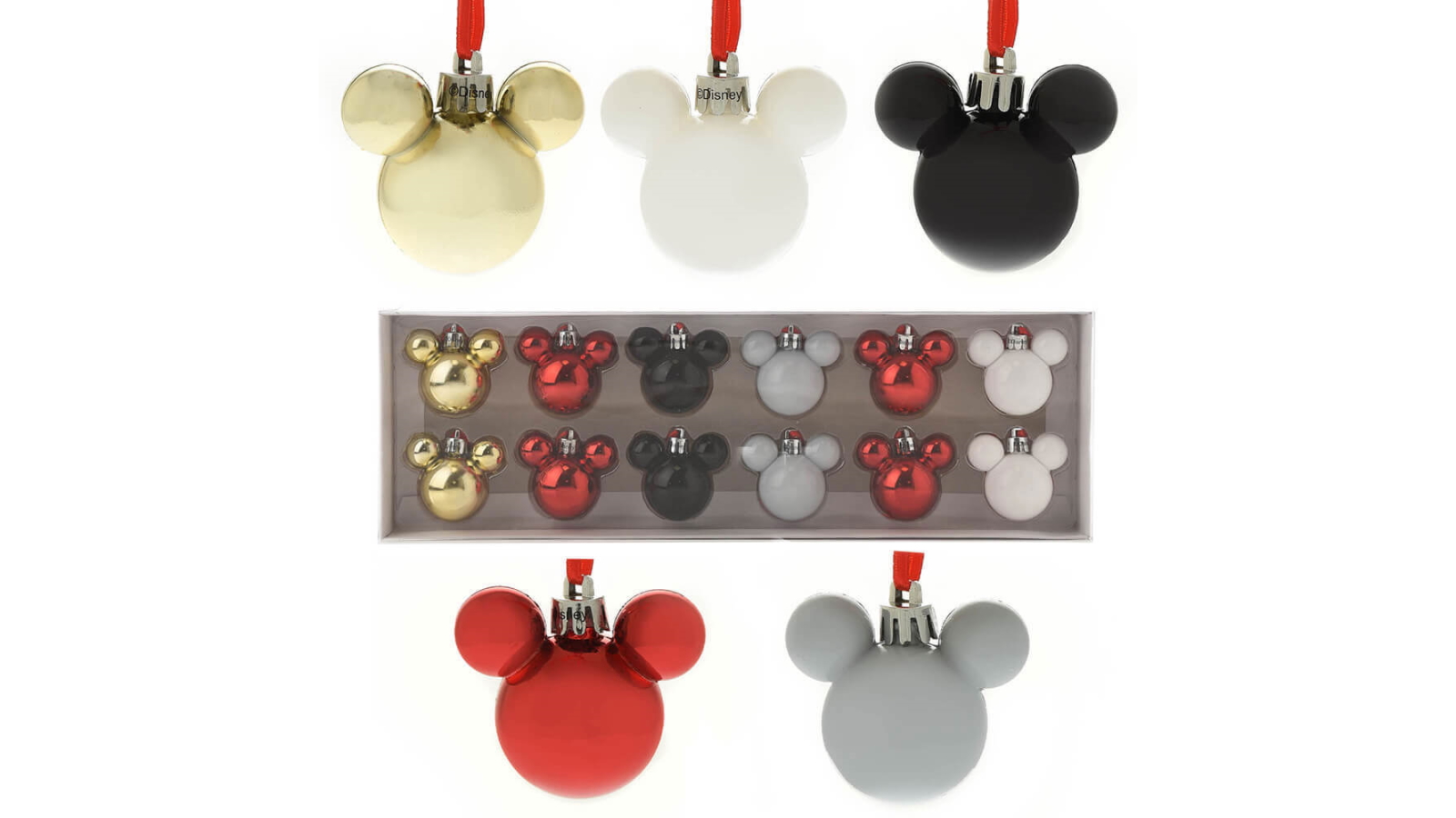 Disney Christmas Set of 12 Mickey Bauble - Set A